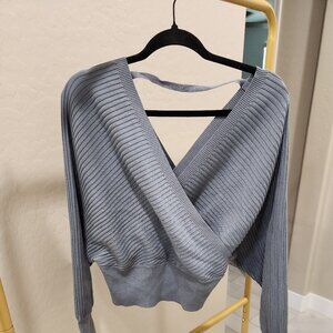 Love Tree L Women's Faux Wrap Sweater
